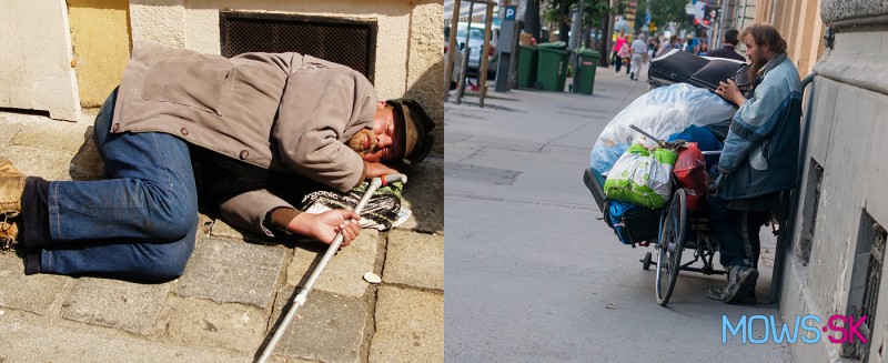 Bezdomovci v Bratislave a Budapešti